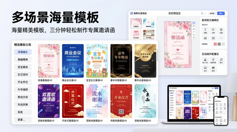 节日仪式感拉满！高颜值电子请帖，让祝福送礼更走心